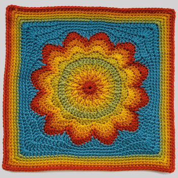 October Ombre Crochet Square Pattern